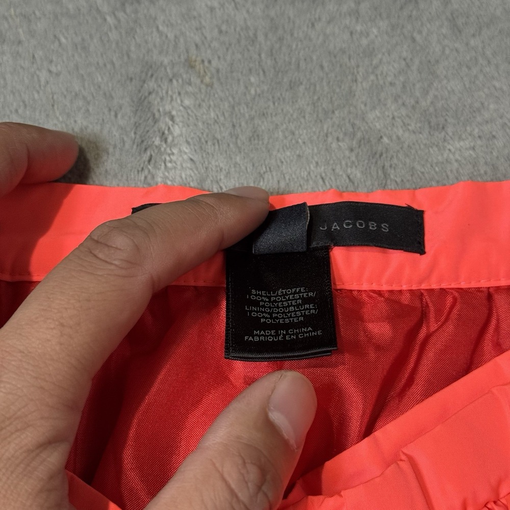 Marc by Marc Jacobs Ellsworth Draped Taffeta Pencil Skirt Neon‎ Pink Lava 6 $278 - Picture 5 of 8